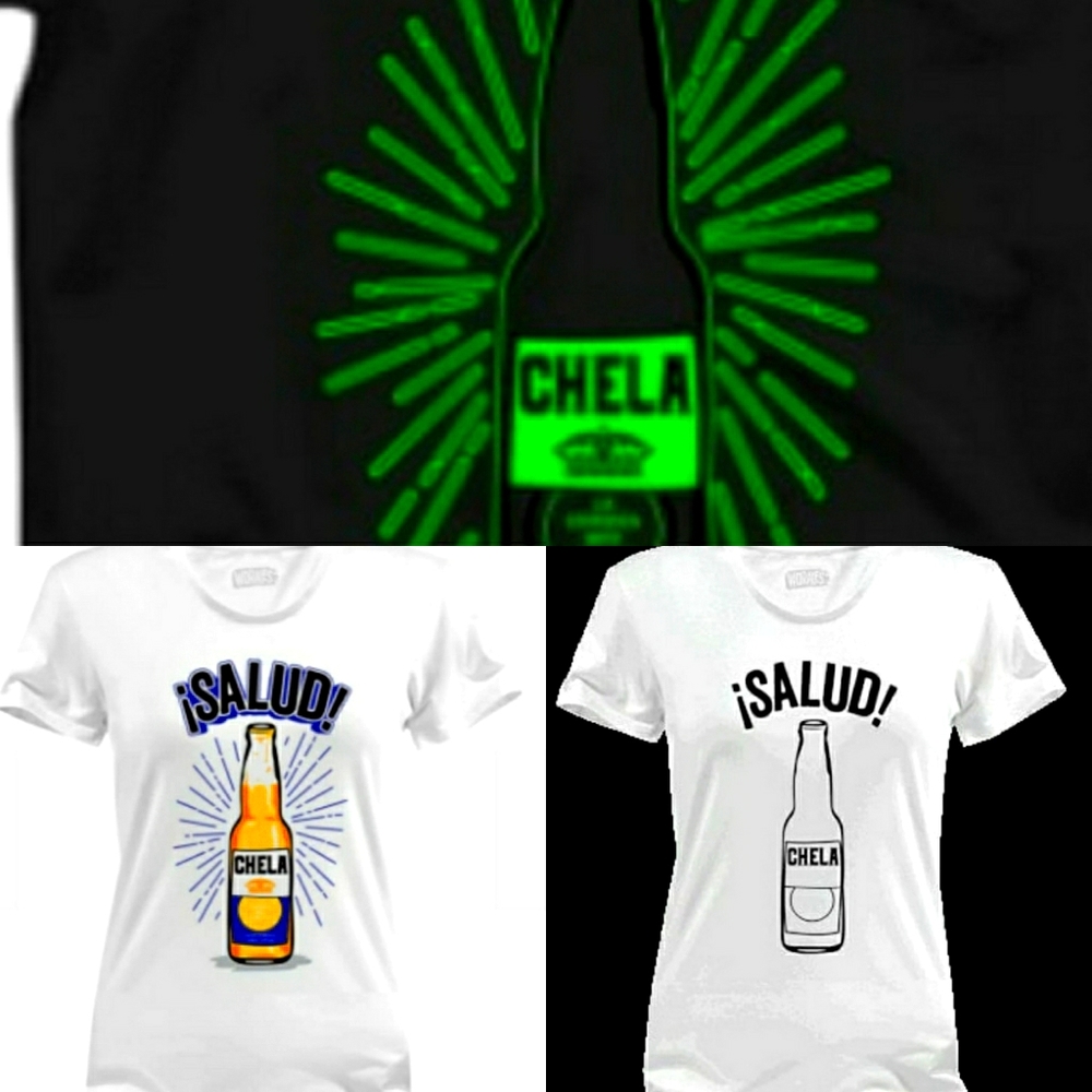 Printed T shirt. Changes Color w Sun and Glows